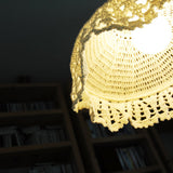 Doily Lamp / 手編みのレースの灯り